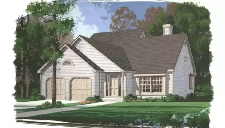 image of 1.5 story house plan 7593